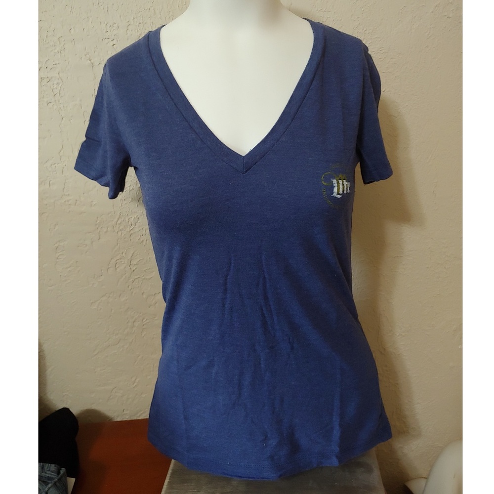 Miller Lite v neck promo tee